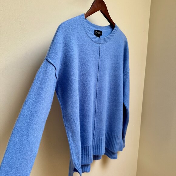 C by Bloomingdale's 100% Cashmere High-Low Crewneck Sweater - Picture 4 of 8
